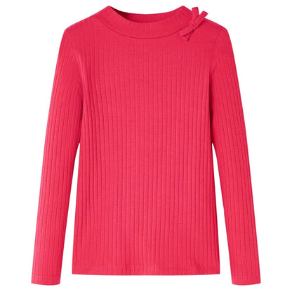 Kindershirt met lange mouwen 128 felroze Roze