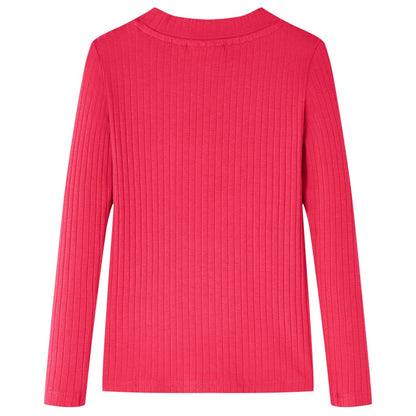 Kindershirt met lange mouwen 128 felroze Roze