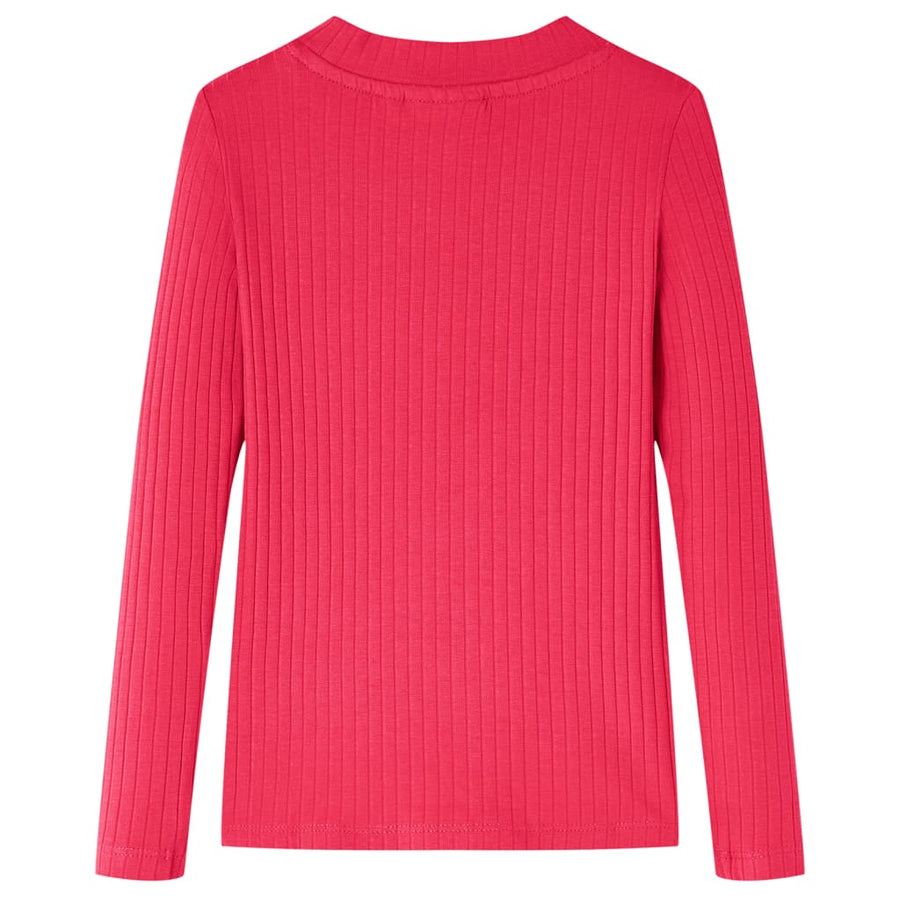 Kindershirt met lange mouwen 128 felroze Roze