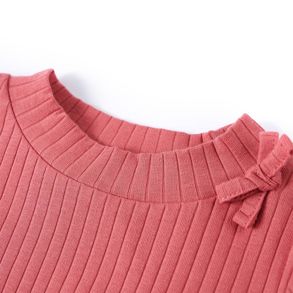 Kindershirt met lange mouwen 104 oudroze Oudroze 104