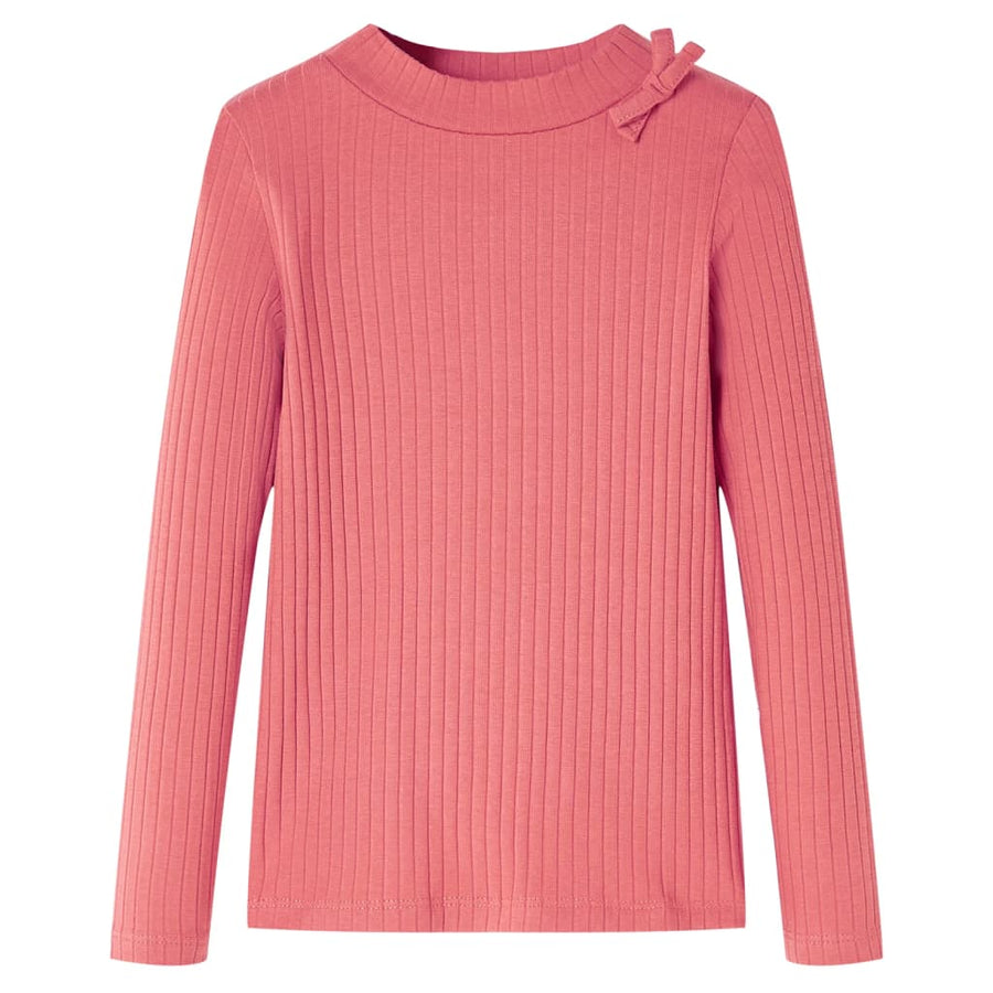 Kindershirt met lange mouwen 128 oudroze Oudroze 128