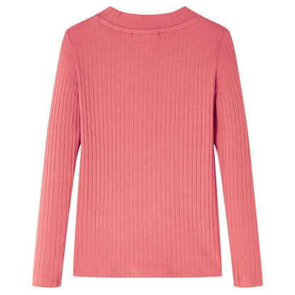 Kindershirt met lange mouwen 128 oudroze Oudroze 128