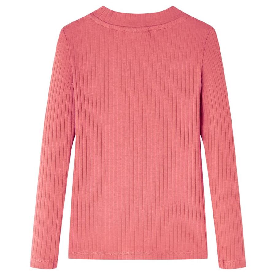 Kindershirt met lange mouwen 128 oudroze Oudroze 128