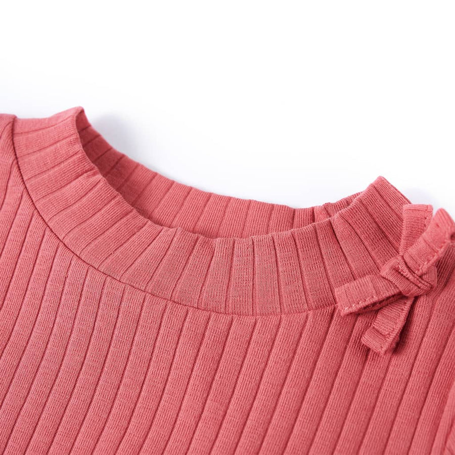 Kindershirt met lange mouwen 128 oudroze Oudroze 128