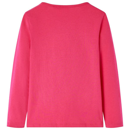 Kindershirt met lange mouwen 104 felroze Roze 104