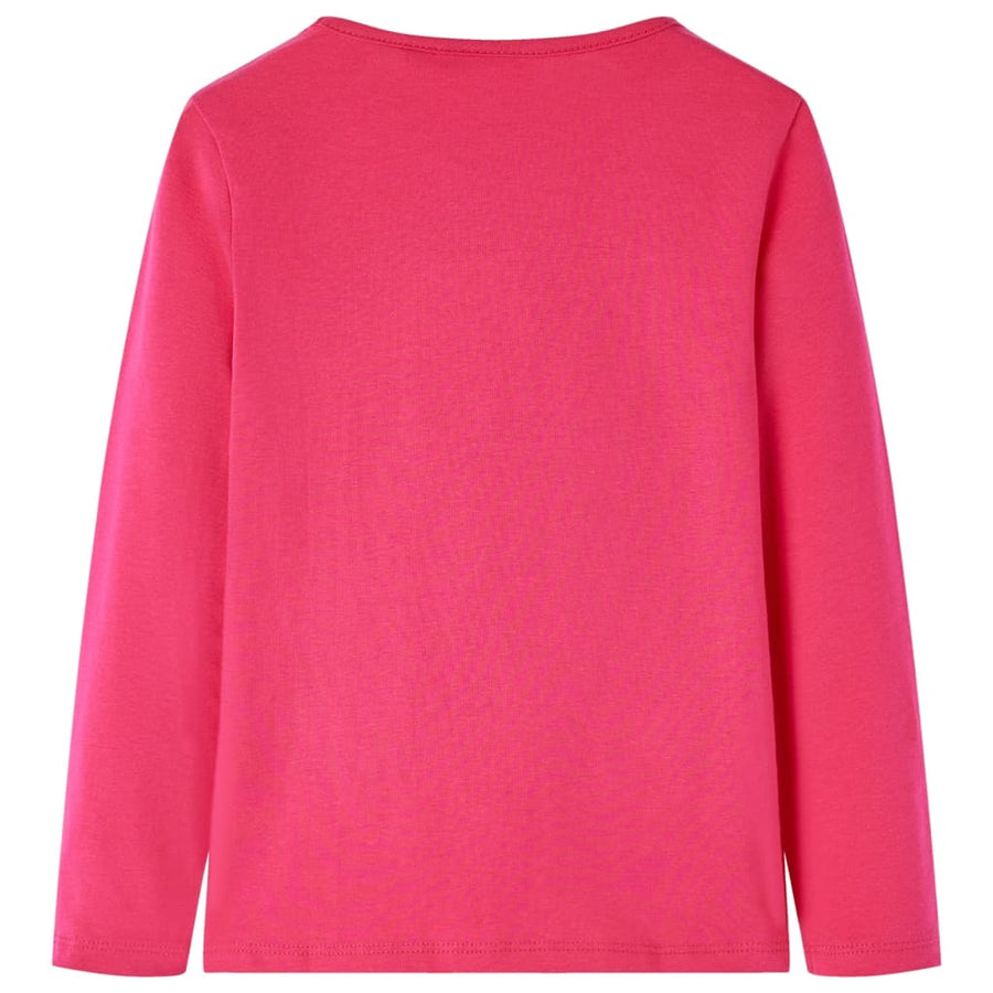 Kindershirt met lange mouwen 104 felroze Roze 104