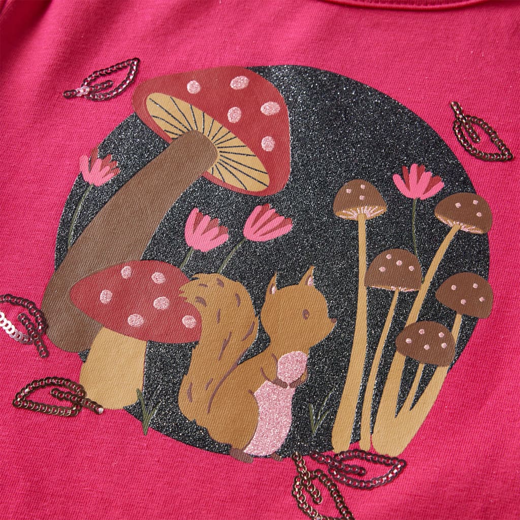 Kindershirt met lange mouwen 116 felroze Roze 116