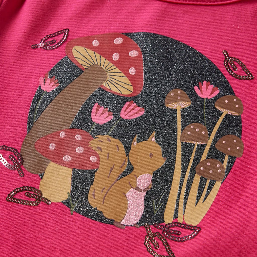 Kindershirt met lange mouwen 116 felroze Roze 116