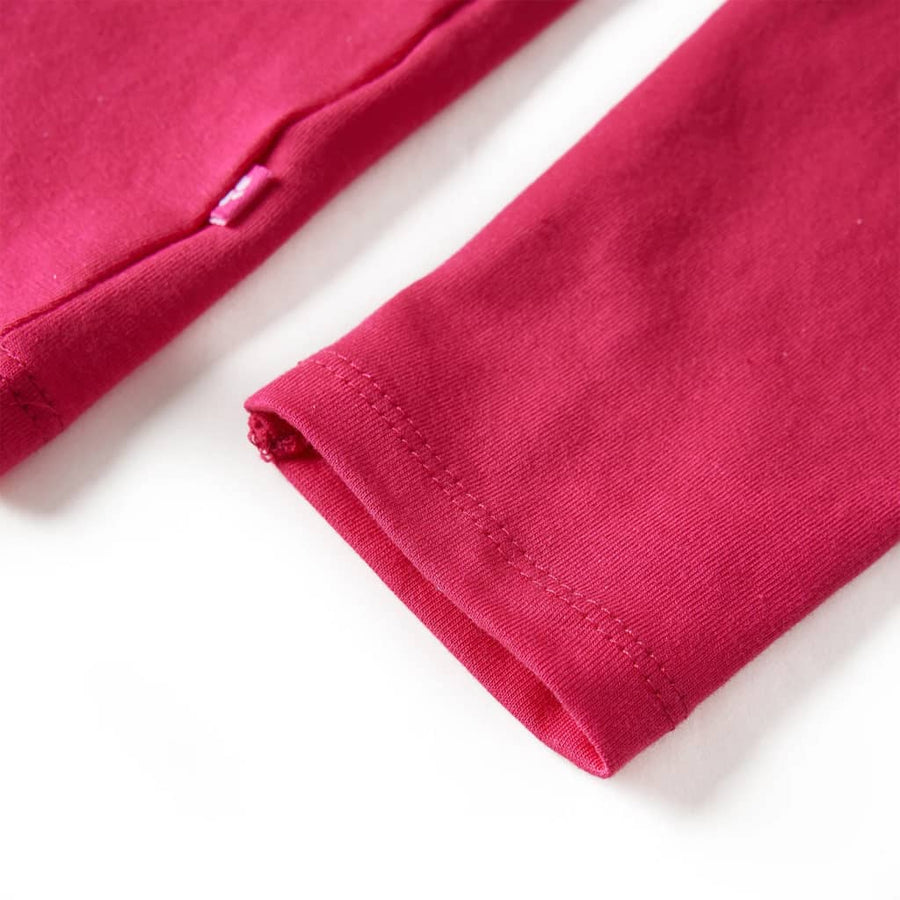 Kindershirt met lange mouwen 128 felroze Roze 128