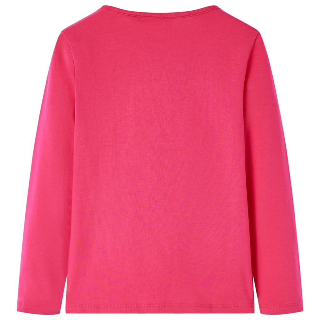 Kindershirt met lange mouwen 140 felroze Roze 140