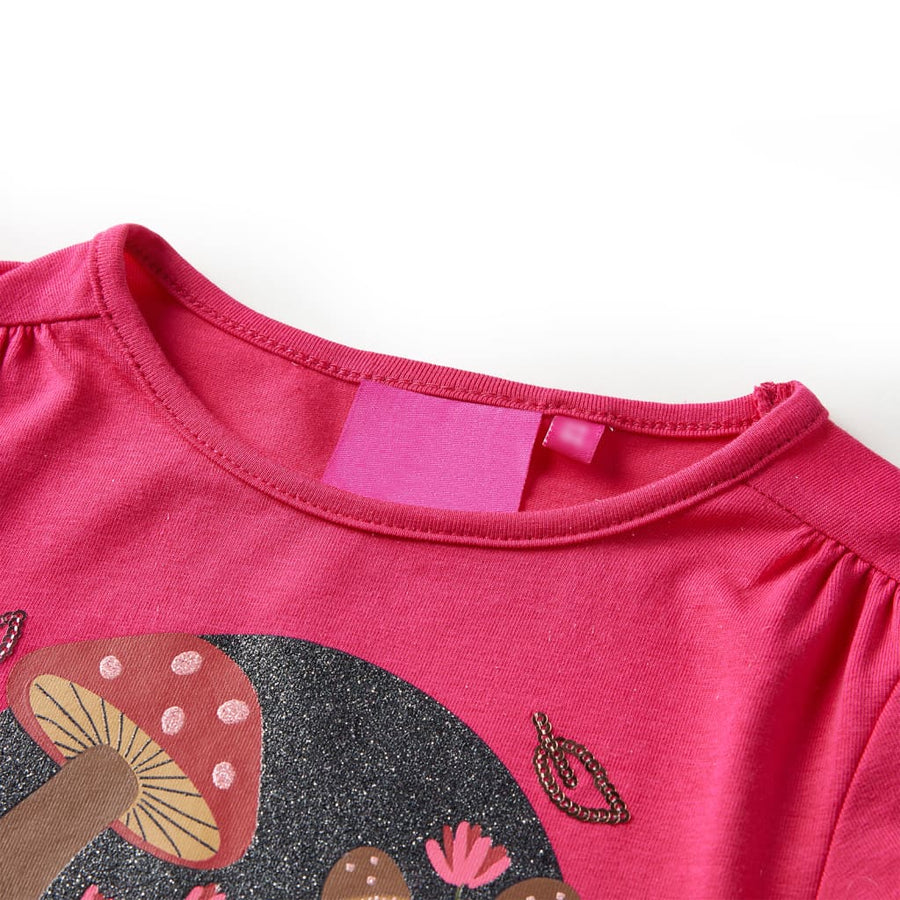 Kindershirt met lange mouwen 140 felroze Roze 140