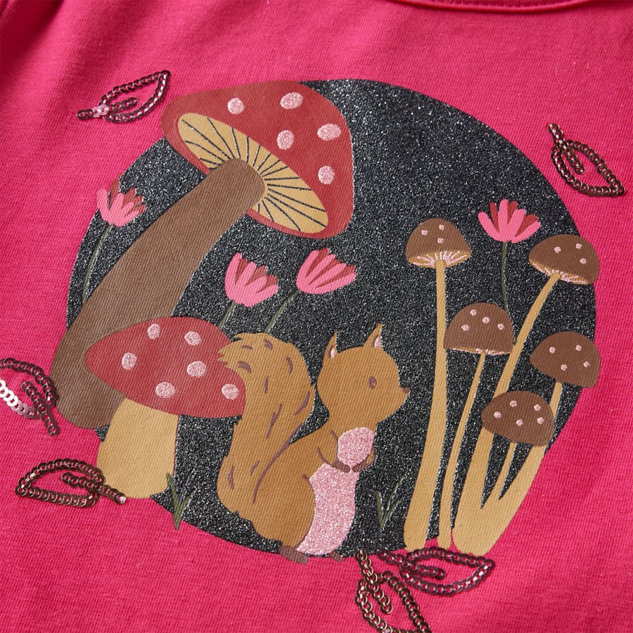 Kindershirt met lange mouwen 140 felroze Roze 140
