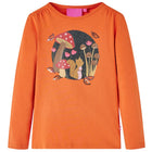 Children's long sleeve shirt 92 orange-brown