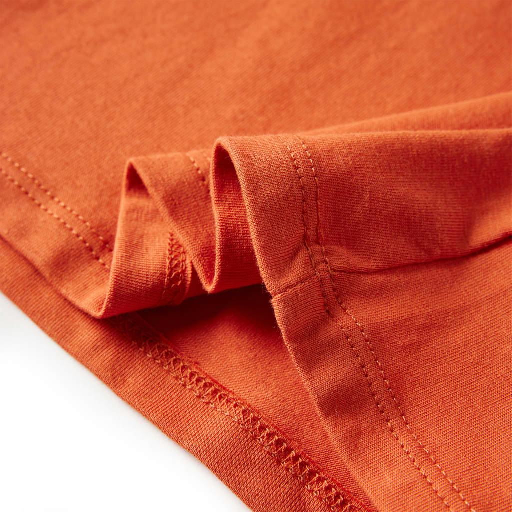 Kindershirt met lange mouwen 92 oranjebruin orange