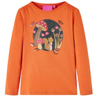 Kids long-sleeved shirt 104 orange-brown