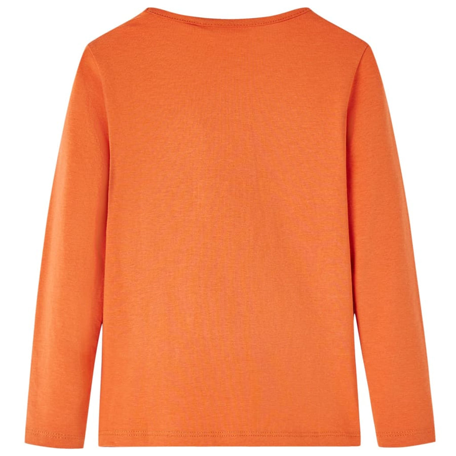 Kindershirt met lange mouwen 104 oranjebruin orange