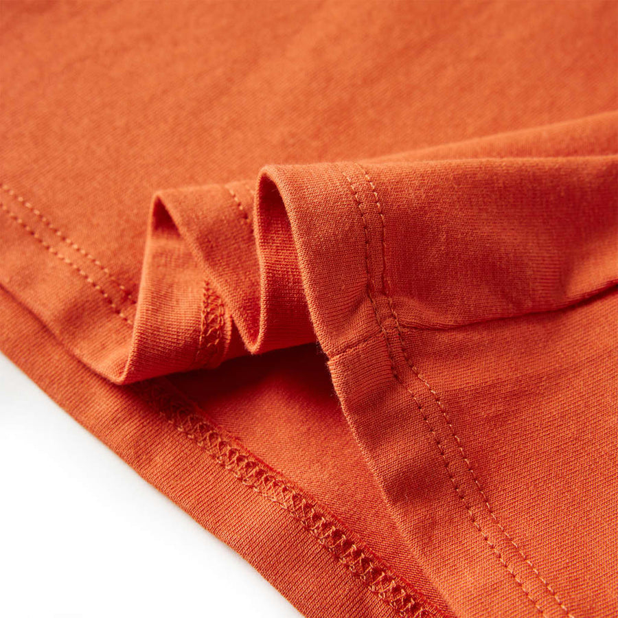 Kindershirt met lange mouwen 104 oranjebruin orange