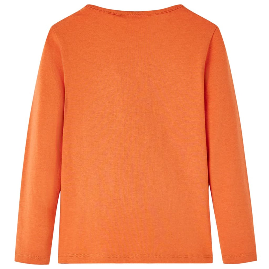 Kindershirt met lange mouwen 116 oranjebruin orange