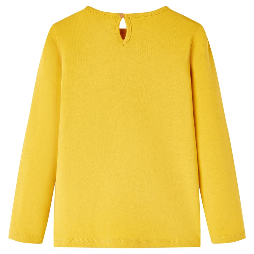 Kindershirt met lange mouwen 116 okerkleurig Oker 116