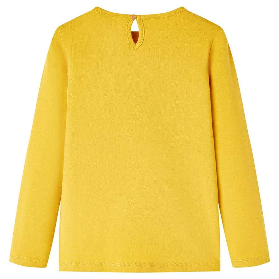Kindershirt met lange mouwen 116 okerkleurig Oker 116