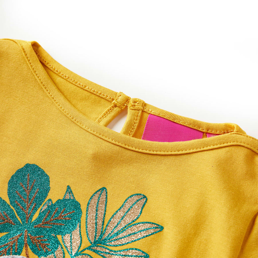 Kindershirt met lange mouwen 116 okerkleurig Oker 116