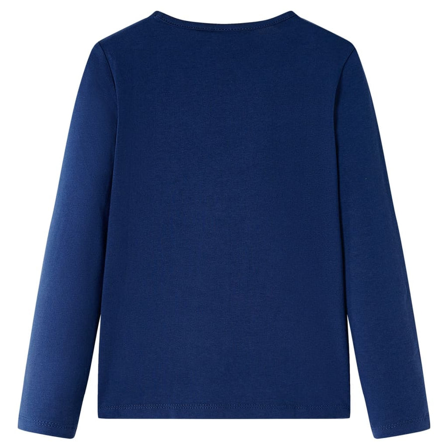Kindershirt met lange mouwen 92 marineblauw Marineblauw 92
