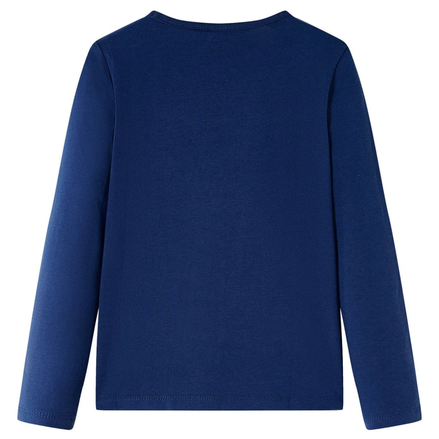 Kindershirt met lange mouwen 104 marineblauw Marineblauw