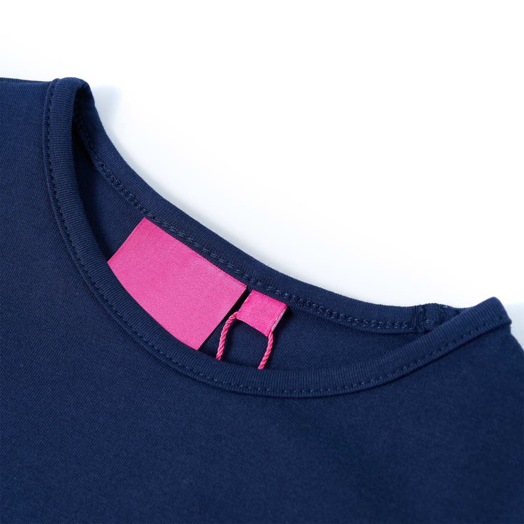 Kindershirt met lange mouwen 104 marineblauw Marineblauw