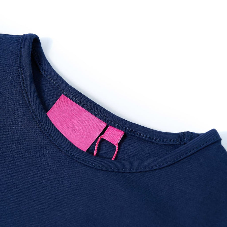 Kindershirt met lange mouwen 104 marineblauw Marineblauw