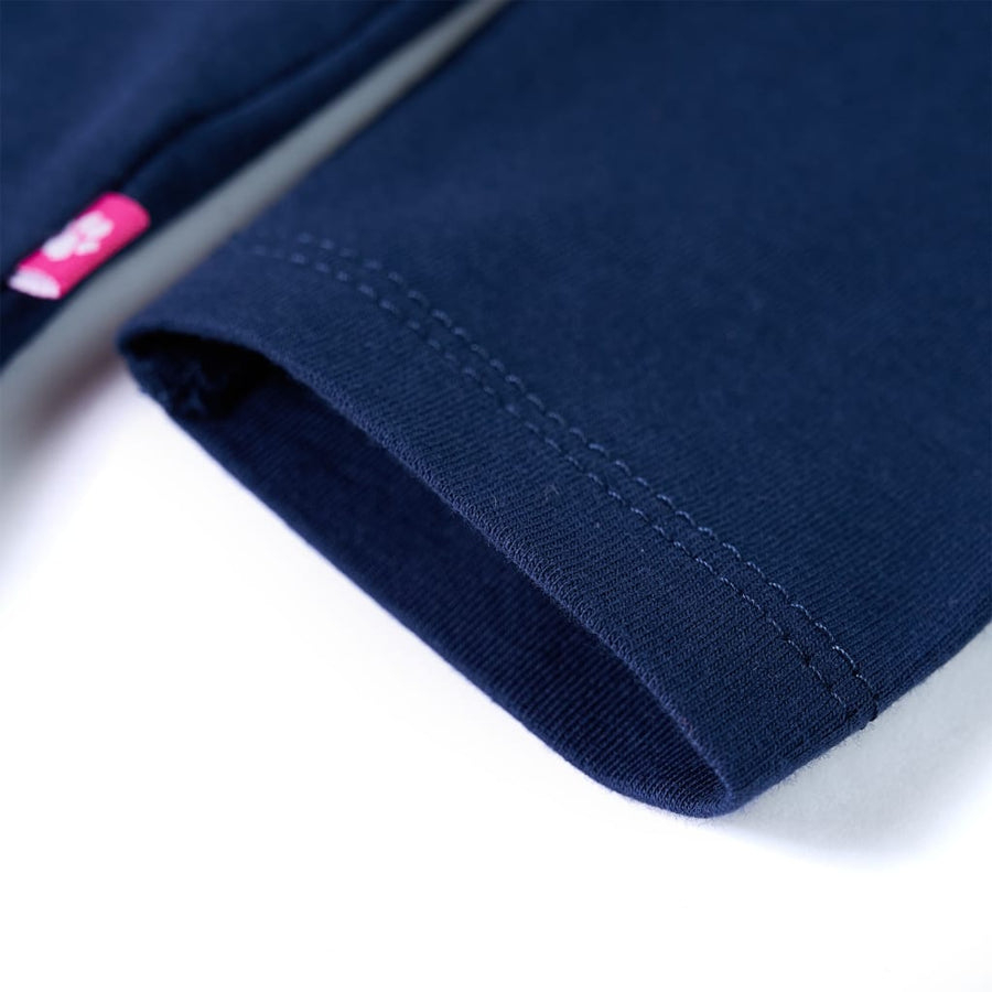 Kindershirt met lange mouwen 104 marineblauw Marineblauw