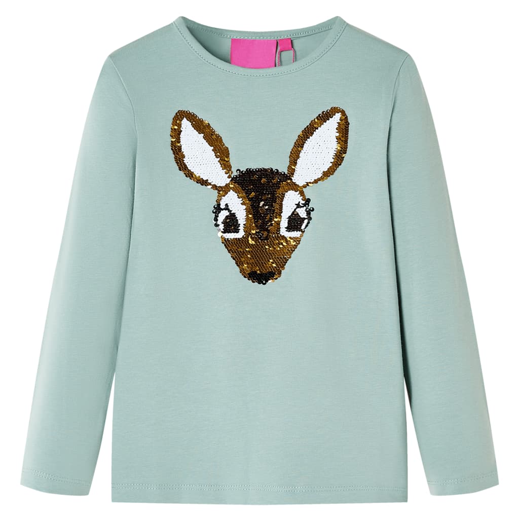 Kindershirt met lange mouwen 116 middelmintkleurig Mintgroen 116