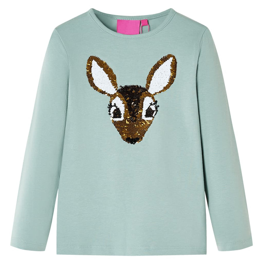 Kindershirt met lange mouwen 116 middelmintkleurig Mintgroen 116