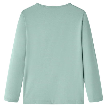 Kindershirt met lange mouwen 116 middelmintkleurig Mintgroen 116