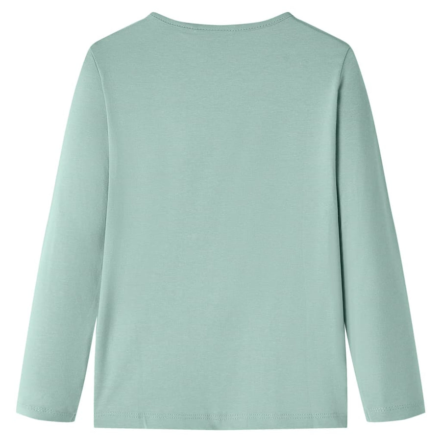 Kindershirt met lange mouwen 116 middelmintkleurig Mintgroen 116