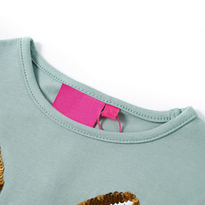 Kindershirt met lange mouwen 116 middelmintkleurig Mintgroen 116