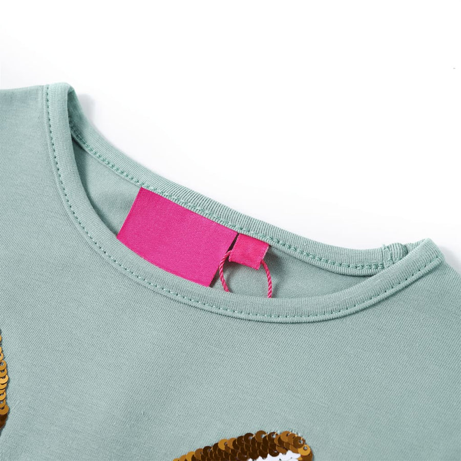 Kindershirt met lange mouwen 116 middelmintkleurig Mintgroen 116