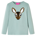 Children's long-sleeve shirt 128 mid-mint color