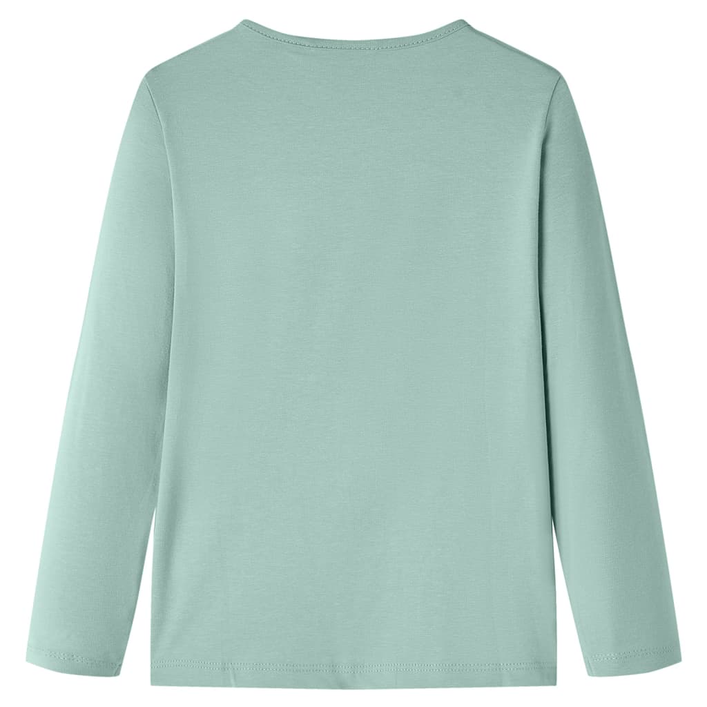 Kindershirt met lange mouwen 128 middelmintkleurig Mintgroen 128