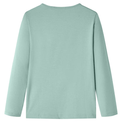 Kindershirt met lange mouwen 128 middelmintkleurig Mintgroen 128