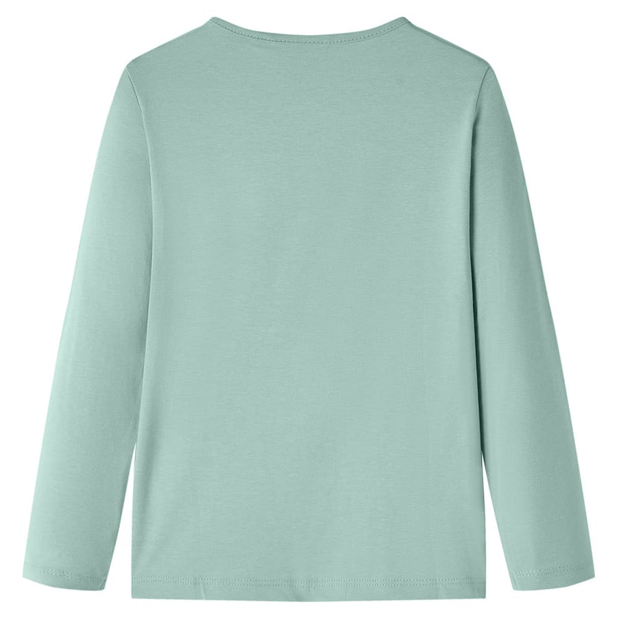 Kindershirt met lange mouwen 128 middelmintkleurig Mintgroen 128
