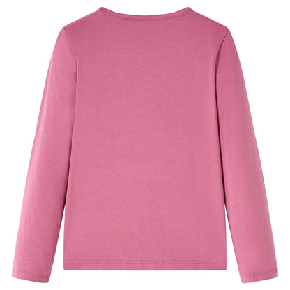 Kindershirt met lange mouwen 92 frambozenkleurig Framboos