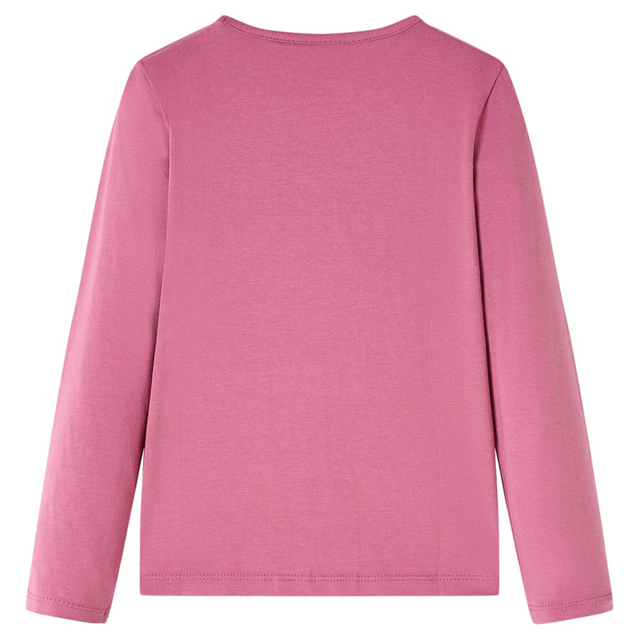 Kindershirt met lange mouwen 92 frambozenkleurig Framboos