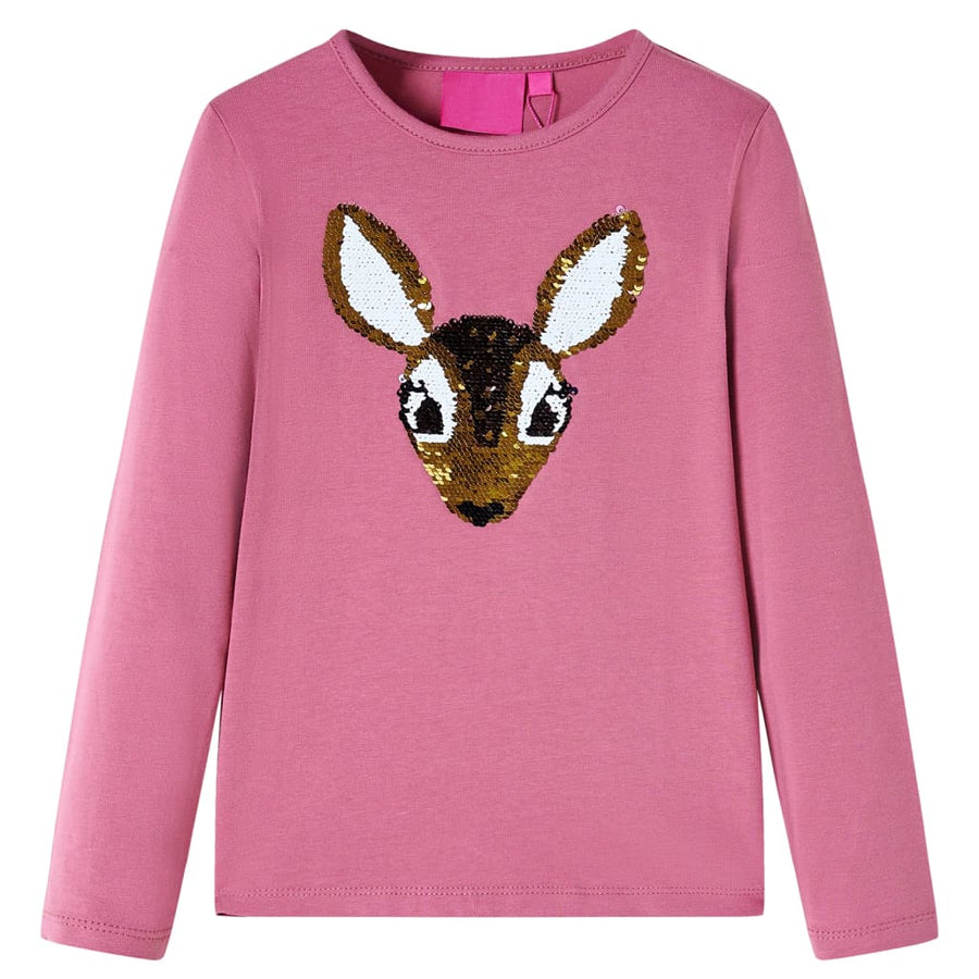 Kindershirt met lange mouwen 104 frambozenkleurig Framboos 104