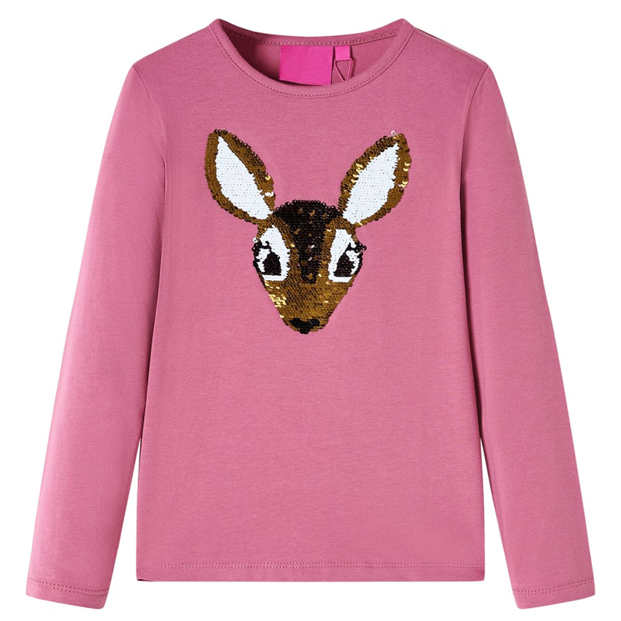Kindershirt met lange mouwen 116 frambozenkleurig Framboos 116