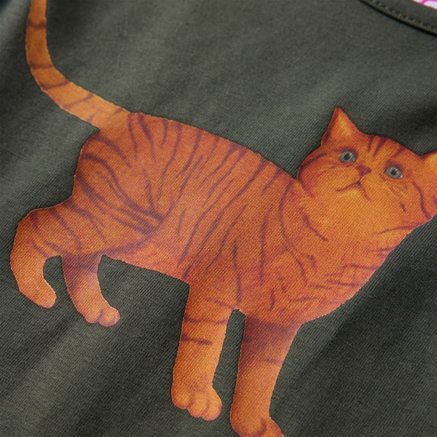 Kindershirt met lange mouwen 104 kakikleurig Kaki