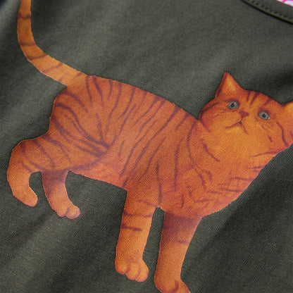 Kindershirt met lange mouwen 140 kakikleurig Kaki 140