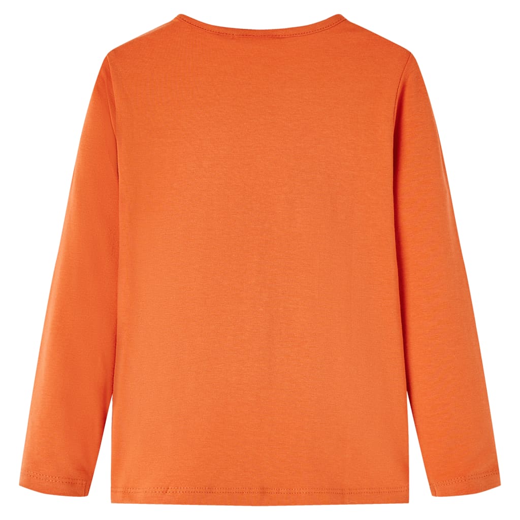 Kindershirt met lange mouwen 92 oranjebruin orange 92