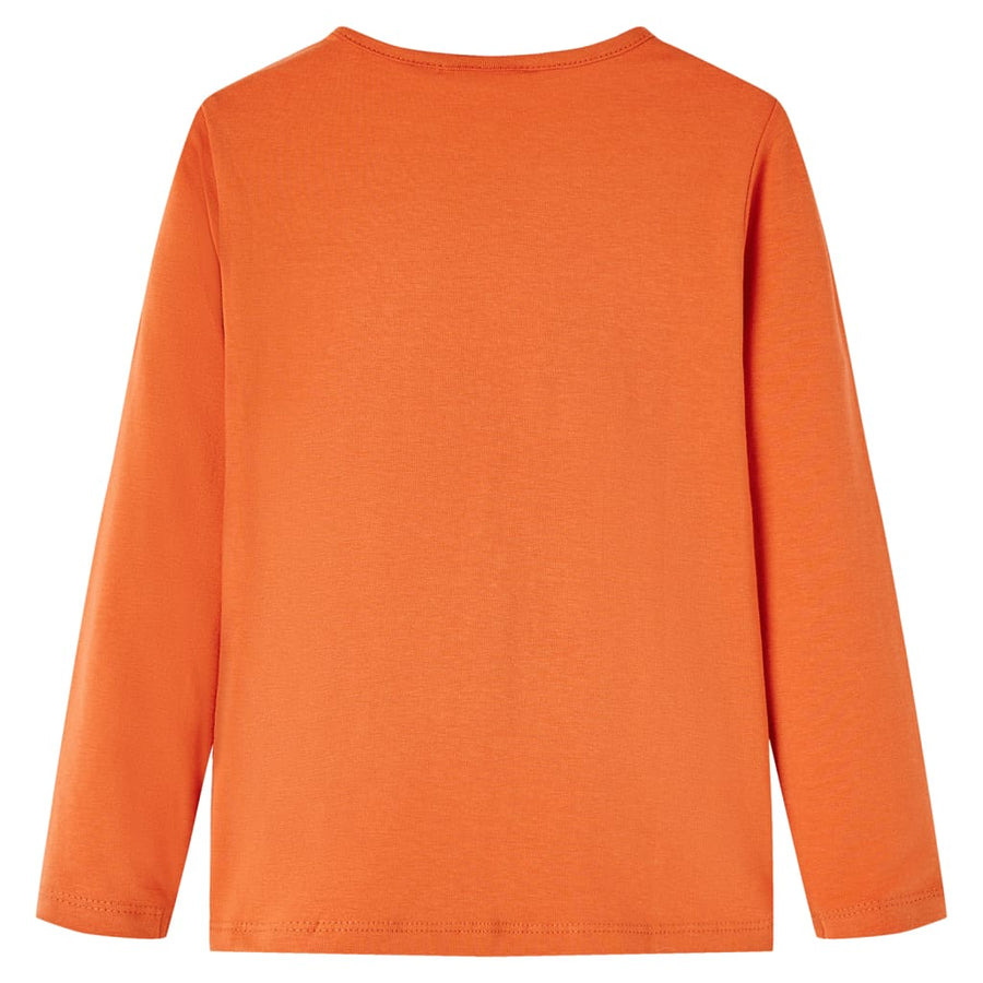 Kindershirt met lange mouwen 92 oranjebruin orange 92