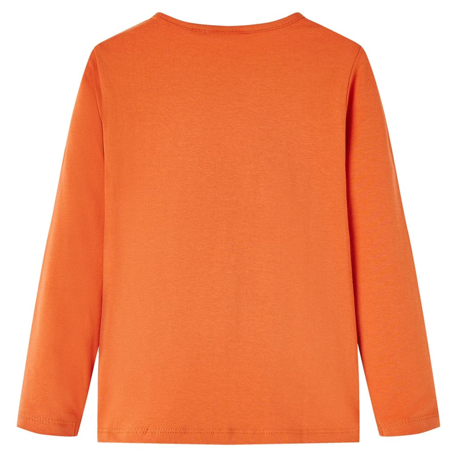 Kindershirt met lange mouwen 116 oranjebruin orange