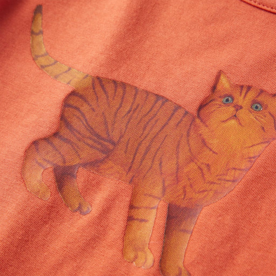 Kindershirt met lange mouwen 116 oranjebruin orange
